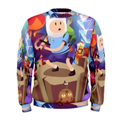 Cartoon Adventure Time Finn Princess Bubblegum Lumpy Space Men s Sweatshirt