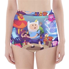 Cartoon Adventure Time Finn Princess Bubblegum Lumpy Space High-Waisted Bikini Bottoms