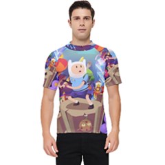 Cartoon Adventure Time Finn Princess Bubblegum Lumpy Space Men s Short Sleeve Rash Guard