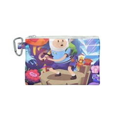 Cartoon Adventure Time Finn Princess Bubblegum Lumpy Space Canvas Cosmetic Bag (Small)