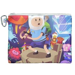 Cartoon Adventure Time Finn Princess Bubblegum Lumpy Space Canvas Cosmetic Bag (XXL)