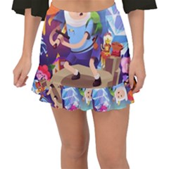 Cartoon Adventure Time Finn Princess Bubblegum Lumpy Space Fishtail Mini Chiffon Skirt by Bedest