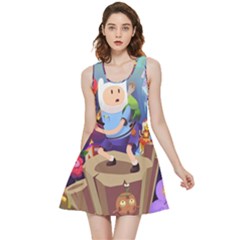 Cartoon Adventure Time Finn Princess Bubblegum Lumpy Space Inside Out Reversible Sleeveless Dress