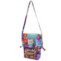 Cartoon Adventure Time Finn Princess Bubblegum Lumpy Space Folding Shoulder Bag