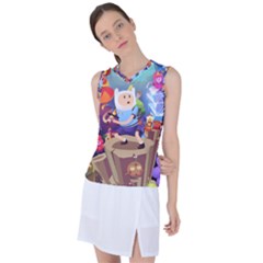 Cartoon Adventure Time Finn Princess Bubblegum Lumpy Space Women s Sleeveless Sports Top