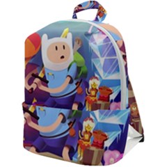 Cartoon Adventure Time Finn Princess Bubblegum Lumpy Space Zip Up Backpack