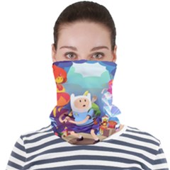 Cartoon Adventure Time Finn Princess Bubblegum Lumpy Space Face Seamless Bandana (Adult)