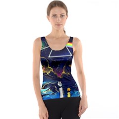 Trippy Kit Rick And Morty Galaxy Pink Floyd Women s Basic Tank Top by Bedest