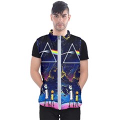 Trippy Kit Rick And Morty Galaxy Pink Floyd Men s Puffer Vest by Bedest