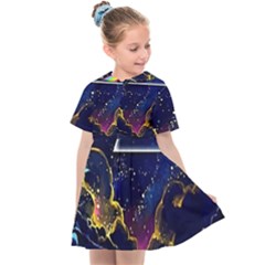 Trippy Kit Rick And Morty Galaxy Pink Floyd Kids  Sailor Dress