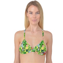 Rick And Morty Adventure Time Cartoon Reversible Tri Bikini Top