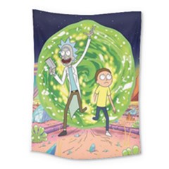 Rick And Morty Adventure Time Cartoon Medium Tapestry by Bedest