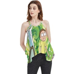 Rick And Morty Adventure Time Cartoon Flowy Camisole Tank Top by Bedest