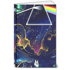 Trippy Kit Rick And Morty Galaxy Pink Floyd 8  X 10  Hardcover Notebook