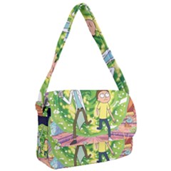Rick And Morty Adventure Time Cartoon Courier Bag by Bedest