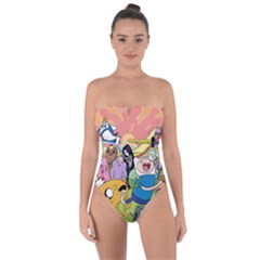 Adventure Time Finn  Jake Tie Back One Piece Swimsuit by Bedest