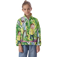 Rick And Morty Adventure Time Cartoon Kids  Half Zip Hoodie by Bedest