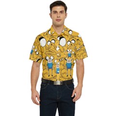 Adventure Time Finn Jake Cartoon Men s Short Sleeve Pocket Shirt  by Bedest