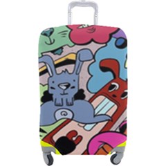 Graffiti Monster Street Theme Luggage Cover (large) by Bedest