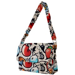 Art Book Gang Crazy Graffiti Supreme Work Full Print Messenger Bag (s) by Bedest