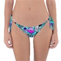 Graffiti Pop Art Crazy Retro Reversible Bikini Bottoms View1