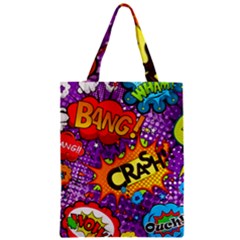 Crash Bang Adventure Time Art Boom Graffiti Zipper Classic Tote Bag by Bedest