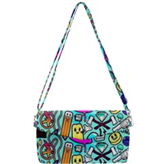 Graffiti Pop Art Crazy Retro Removable Strap Clutch Bag