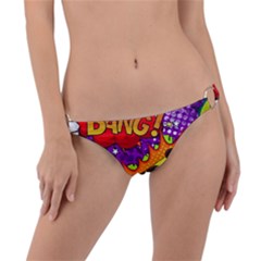 Crash Bang Adventure Time Art Boom Graffiti Ring Detail Bikini Bottoms by Bedest