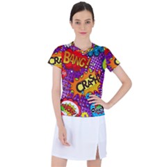 Crash Bang Adventure Time Art Boom Graffiti Women s Sports Top by Bedest