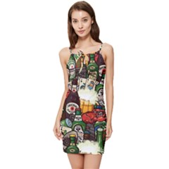 Graffiti Go Art Summer Tie Front Dress