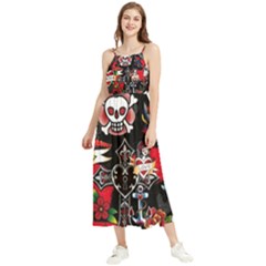 Graffiti Tatoo Skate Art Boom Boho Sleeveless Summer Dress