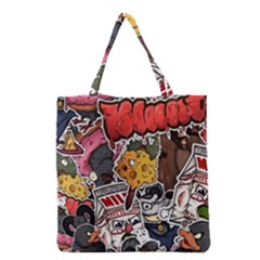 Stickerbomb Crazy Graffiti Graphite Monster Grocery Tote Bag