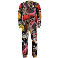 Stickerbomb Crazy Graffiti Graphite Monster Onepiece Jumpsuit (men) by Bedest