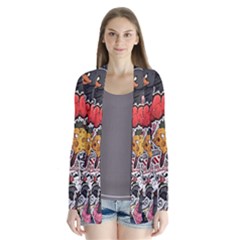 Stickerbomb Crazy Graffiti Graphite Monster Drape Collar Cardigan