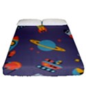 Space Seamless Patterns Fitted Sheet (Queen Size) View1