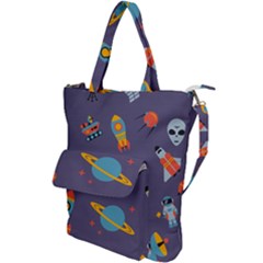 Space Seamless Patterns Shoulder Tote Bag by Hannah976