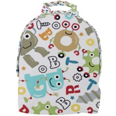 Seamless Pattern Vector With Funny Robots Cartoon Mini Full Print Backpack by Hannah976