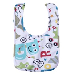 Seamless Pattern Vector With Funny Robots Cartoon Baby Bib by Hannah976