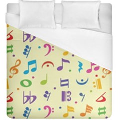 Seamless Pattern Musical Note Doodle Symbol Duvet Cover (king Size) by Hannah976