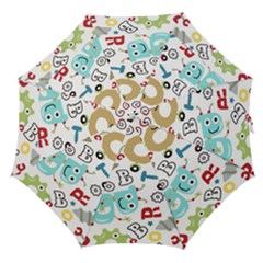 Seamless Pattern Vector With Funny Robots Cartoon Straight Umbrellas by Hannah976