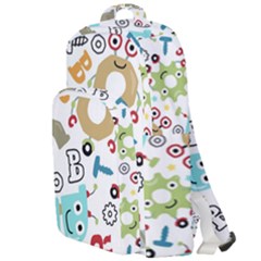 Seamless Pattern Vector With Funny Robots Cartoon Double Compartment Backpack by Hannah976