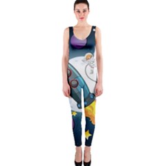 Spaceship Astronaut Space One Piece Catsuit