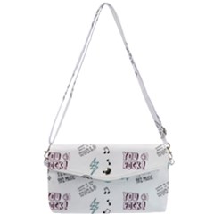 Music Themed Doodle Seamless Background Removable Strap Clutch Bag by Hannah976