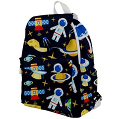 Space Seamless Pattern Cartoon Art Top Flap Backpack