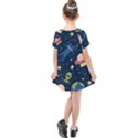 Seamless Pattern With Funny Aliens Cat Galaxy Kids  Simple Cotton Dress View2
