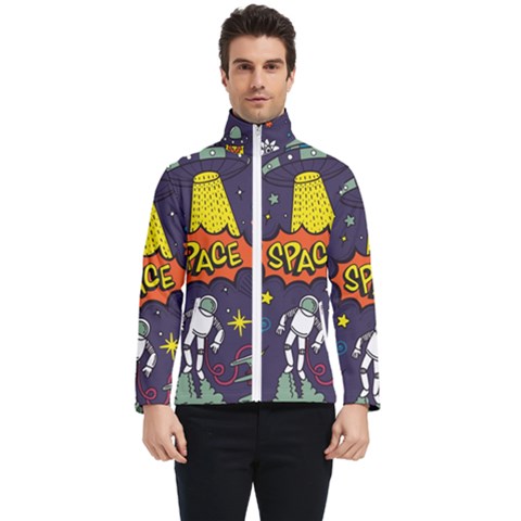 Vector Flat Space Design Background Men s Bomber Jacket by Hannah976