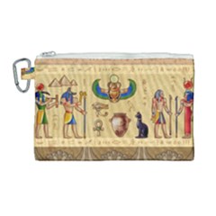 Egypt Horizontal Illustration Canvas Cosmetic Bag (large)