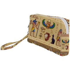 Egypt Horizontal Illustration Wristlet Pouch Bag (small)