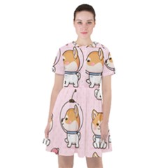 Set Kawaii Smile Japanese Dog Akita Inu Cartoon Sailor Dress by Hannah976