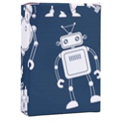 White Robot Blue Seamless Pattern Playing Cards Single Design (rectangle) With Custom Box